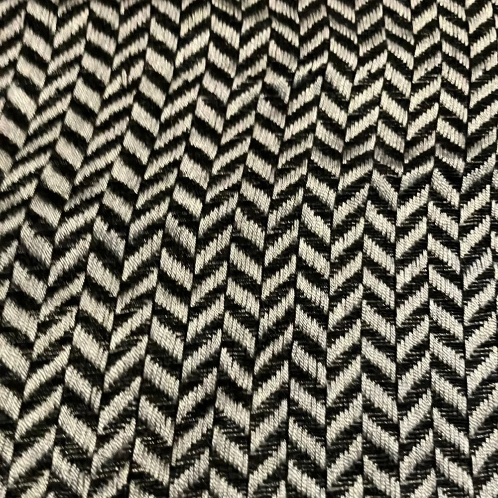 Black and Silver Chevron Patterned‎ Scarf